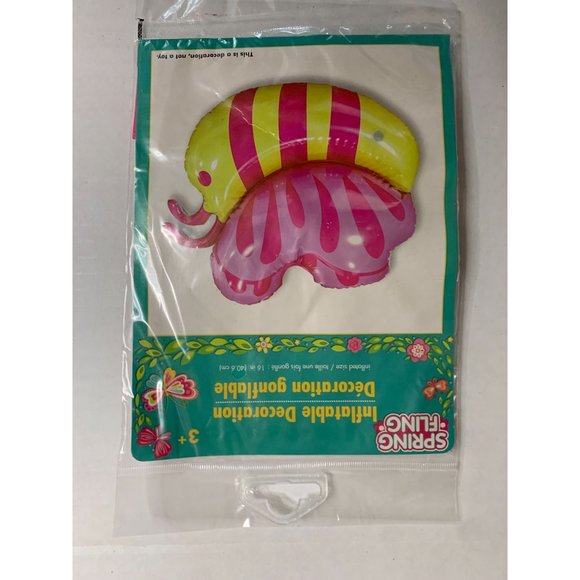 New Spring Fling Inflatable Character Butterfly Pink Yellow 16 in Tall - Picture 1 of 2